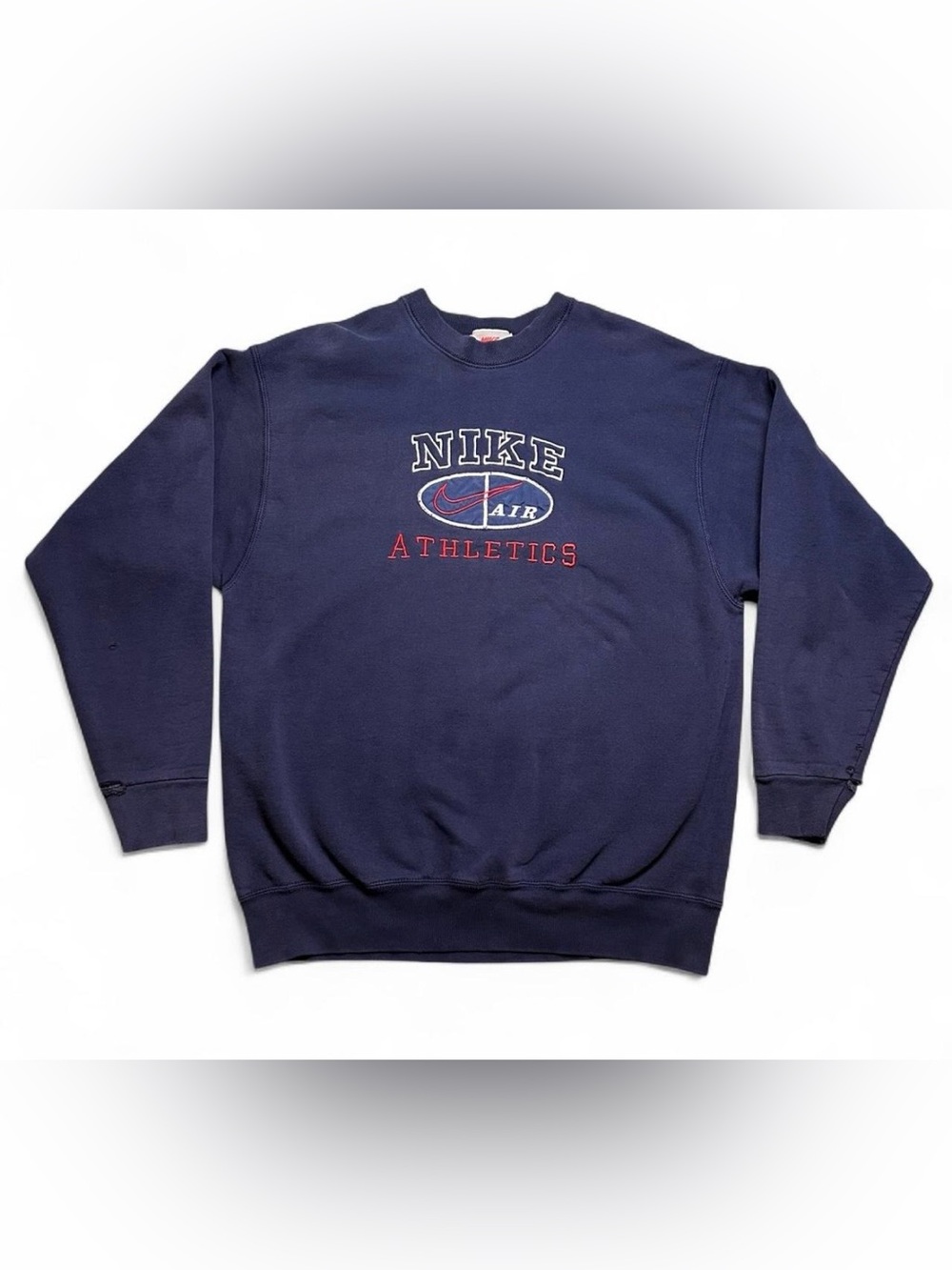 90’s Distressed Nike Air Athletics Navy Crewneck Sweatshirt
